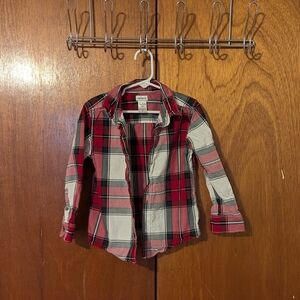 Carter's Classic Red and White Plaid Shirt